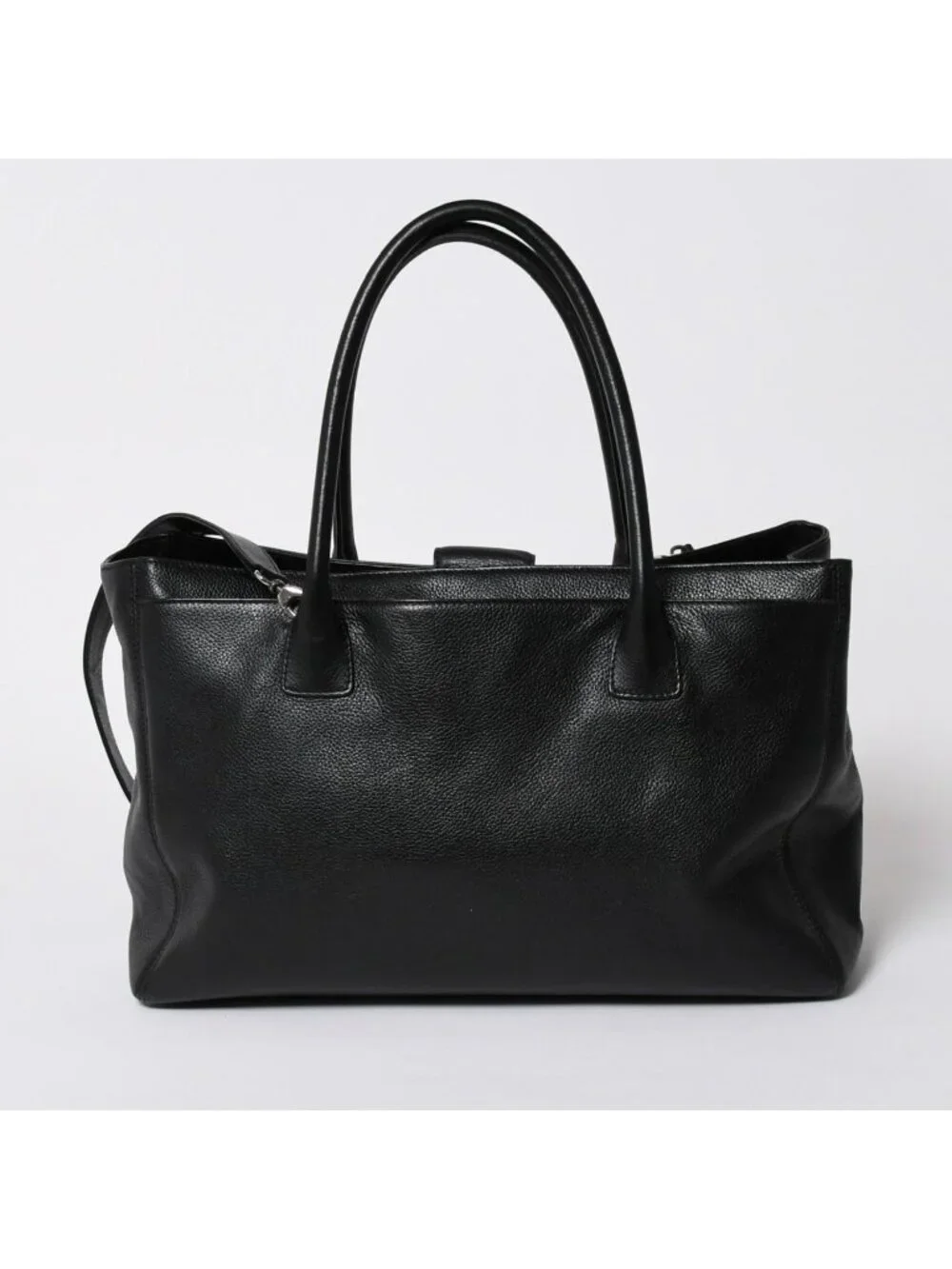 Chanel Executive Tote Bag Medium CC Logo Caviar Leather Black